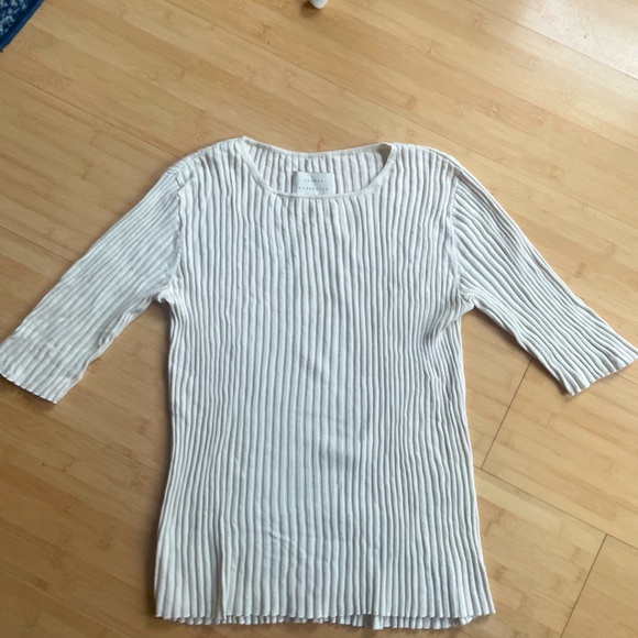 Lauren Manoogian Bateau Neckline Three-Quarter Sleeve Top in Size 1 - Picture 6 of 7